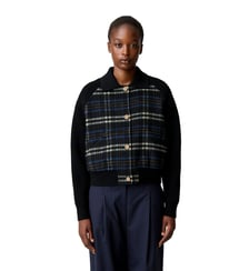 Blouson bi-matière rayé Claudie Pierlot