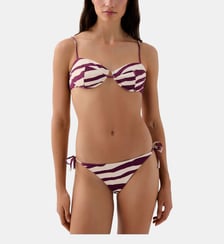 Bas de bikini classique à nœud zèbre Robin Collection