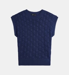 pull Lover en coton bleu marine Agnès b.