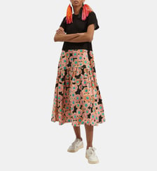 Robe Gemini Crazy Daisy Black La DoubleJ