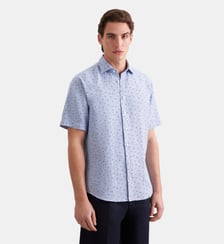 Chemise en lin 1/2 Regular Col Kent Seidensticker