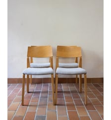 Lot de 4 chaises chêne clair Alma N°1793- Produit chiné Debongout