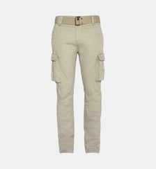 Pantalon cargo droit coton ceinturé-Noir-34 - US Schott
