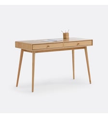 Bureau 2 tiroirs, plaqué chêne La Redoute Interieurs