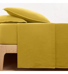 Drap plat uni en lin lavé La Redoute Interieurs