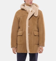 Manteau long en peau lainée Fursac