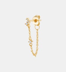 Boucle d'oreille chaîne pendante Ballet or Nebuleuse Bijoux