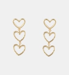 Boucles d'oreilles pendantes 3 cœurs Balaboosté