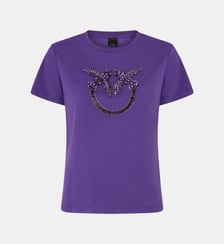 T-shirt à logo bijou love birds Pinko