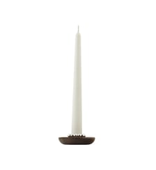 Silver-Plated and Walnut Candle Holder - PERLES Christofle