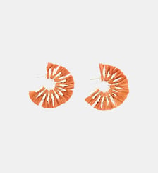 Créoles en raphia orange Balaboosté