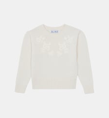 Pull -  laine broderies fleurs Tartine Et Chocolat