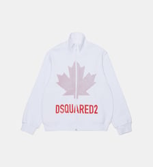 Sweat-shirt zippé intégral avec logo Dsquared2