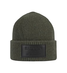 Bonnet en laine avec étiquette Balmain Vintage en cuir Balmain