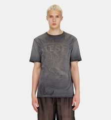T-shirt en jersey avec motif embossé Diesel