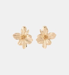 Boucles d'oreilles fleurs en métal doré Balaboosté