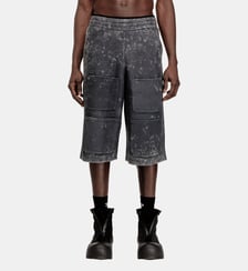 Shorts ample en néoprène effet marbre Diesel