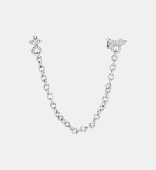 Boucle d'oreille chaîne pendante Frimas argent Nebuleuse Bijoux