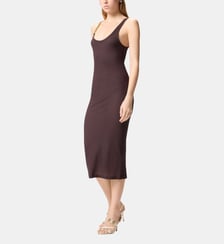 Robe midi ajustée à bretelle bijou Pinko