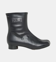 Bottes basses en cuir avec logo MM6 Maison Margiela