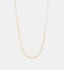 Set de 2 colliers chaine miroir et chaine à perles Balaboosté