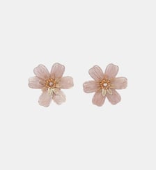 Grandes boucles d'oreilles fleurs en filigrane dorées Balaboosté