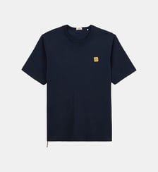 T-shirt col rond en jersey de coton imprimé dos Serge Blanco
