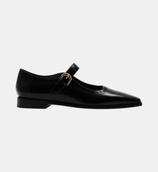 Marsala - Ballerines En Cuir Brossé Bordeaux Parallèle