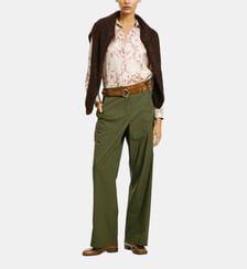 Pantalon hibiscus en popeline Momonì