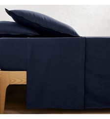 Drap plat en satin de coton lavé, 118 fils La Redoute Interieurs