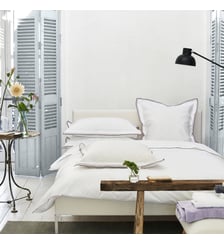 Housse de couette unie en percale de coton, ASTOR Designers Guild