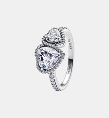 Bague Cœurs Halo Scintillant Pandora