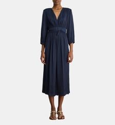 Robe en satin au décolleté croisé - ALIAA Pablo