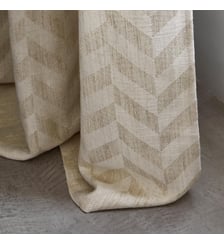 Rideau À Galon Fronceur Tamisant Jacquard tissé aux fils méchés, motif chevrons Madura