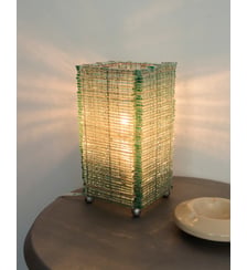Lampe en verre et fil de fer Julia N°858- Produit chiné Debongout