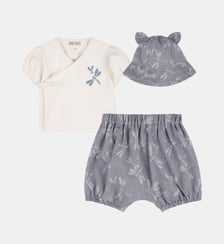 Ensemble t-shirt, bob et bavoir Kenzo Kids
