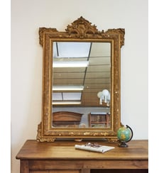 Grand miroir en bois doré Georges N°1021- Produit chiné Debongout