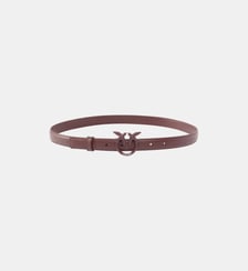 Fine ceinture love birds en cuir color block 2cm Pinko