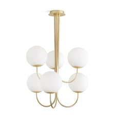 Suspension laiton et verre opaline La Redoute Interieurs