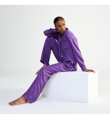 Pyjama col classique en satin, Sillage Laurence Tavernier