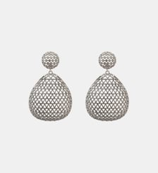 Boucles d'oreilles pendantes percées   doré à l'or fin - Betty Satellite