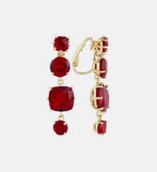 Boucles d'oreilles 4 pierres La Diamantine rouge grenat Les Néréides