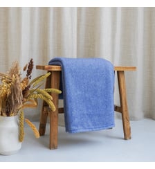Couverture coton et mérinos - Bleu Drouault
