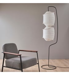 Lampadaire en papier texturé et métal fer AM.PM