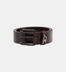 Ceinture 3.5 cm en cuir brillant avec boucle à logo Diesel