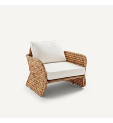 Fauteuil de jardin jacinthe d'eau tressée AM.PM