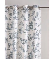 Rideau à oeillets esprit toile de Jouy Cyrillus
