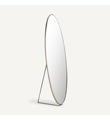 Miroir sur pied ovale métal fer, H170cm AM.PM