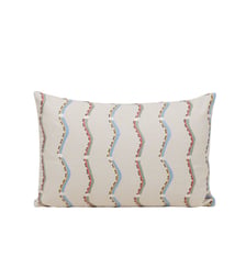 Housse De Coussin  Motif en zigzag brodé Madura