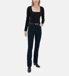 Pantalon prayano - Motif uni - Coupe droite Caroll